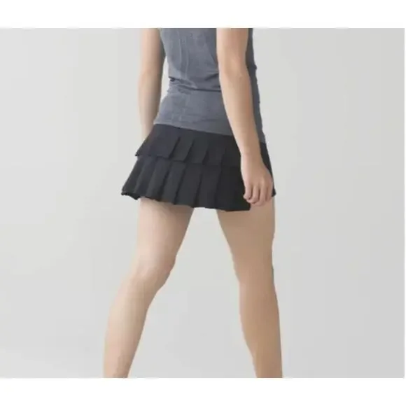 Y2K Lululemon Run: Pace Setter Skirt Black Size 10Retired 2012‎ StyleRare